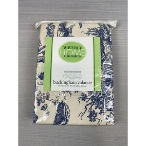 Waverly Home Classics Country Life Wedgewood Blue Buckingham Valance 36-48" Wide